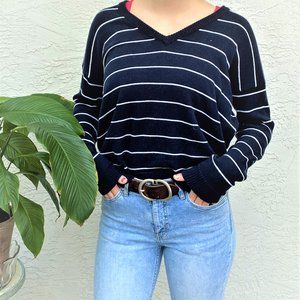 Brandy Melville Striped V-Neck